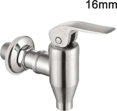 Produktbild von Edelstahl-Getränkespender-Hahn-Ersatzhahn, Weinsaft-Drehhahn-Bierhahn-Wasserspender für Bierfass (16 mm)