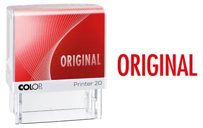 Zdjęcie produktu dla Colop Printer 20/L, Samotuszujący, Tekst/Datownik, 14 x 38 mm, Czerwony, Biały, Plastik, Czerwony