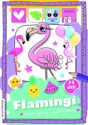 Zdjęcie produktu dla Flamingi Kolorujemy i naklejamy