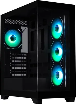 Image de Boîtier PC, BitFenix Ceto Premium Edition, Moyen Tour, ATX, Noir, Verre Trempé, USB-C, A-RGB