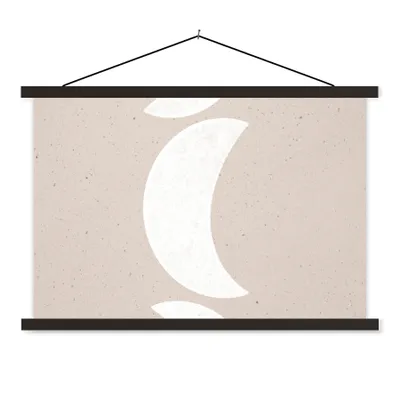 Produktbild von MuchoWow® Textilposter Mond - Pastell - Text - Zitate 60x40 cm mit schwarzem Rahmen - Hölzernes