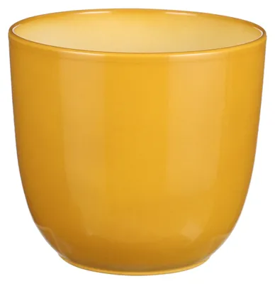 Produktbild von Mica Decorations Blumentopf - ockergelb - Keramik - glanzend - D19 x H18 cm