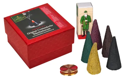 Produktbild von Crottendorfer kleine Geschenkbox "Bunte Riesen" - Komplettset für Räucherduftliebhaber - mit verschiedenen Düften