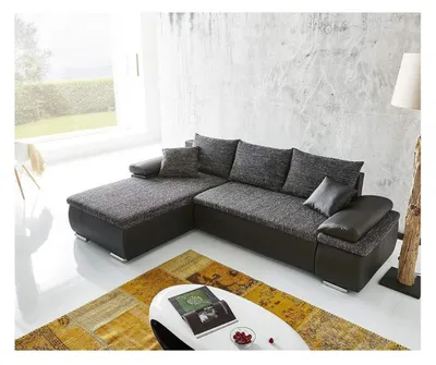 Zdjęcie produktu dla Narożnik w kształcie litery L sofa kanapa tapicerka sofa łóżko tekstylne funkcja łóżka tekstylne