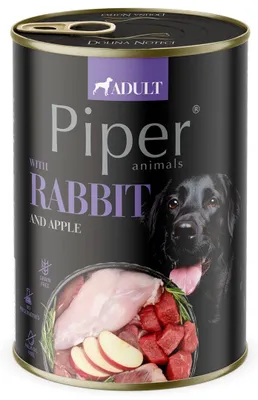 Zdjęcie produktu dla Dolina Noteci Piper Animals Królik i jabłko - mokra karma dla psów - 800 g