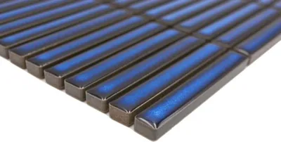 Produktbild von Handmuster Keramikmosaik Mosaikfliesen kobaltblau glänzend Wand Küche Bad Dusche MOS24-CG51_m