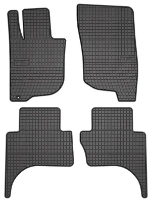 Image de Tapis de sol en caoutchouc pour Mitsubishi L200 V 2015-2019 – 4 pièces, noirs, sur mesure