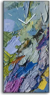 Produktbild von Leinwand Wanduhr Wandkunst Uhr Geräuschlos 30x60 Malerei Abstrakte Kunst - weiße Hände