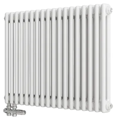 Produktbild von Duschparadies Traditioneller Heizkörper 600 x 830 mm 922W Doppellagig Gusseisenstil Weiß