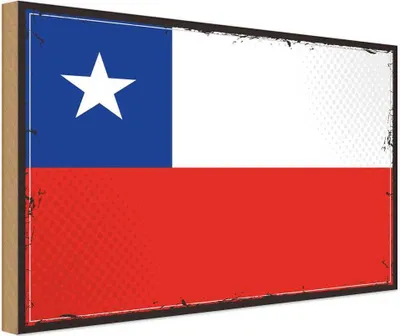 Produktbild von vianmo Holzschild 12x18 cm Chiles Chile Flagge Fahne Wappen