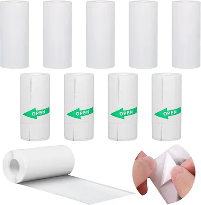 Obrázok produktu pre Tepelný papier 57 x 25 mm, 10 rolí, samolepiaci, biely, pre mini fototlačiareň