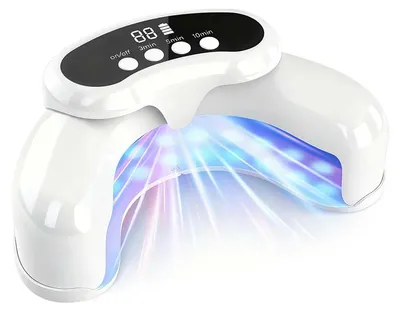 Produktbild von Nagelpilz Lasergerät UV LED Nagellampe 30 LEDs mit Timer & Sensor USB wiederaufladbar für Finger- und Fußnägel Weiß