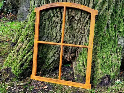 Stallfenster 4 Felder Gussfenster mit Rostpatina