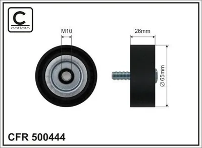 Produktbild von CAFFARO 500444 Umlenkrolle Keilrippenriemen 65mm für OPEL Corsa D Schrägheck (S07) Mokka / Mokka X (J13) Astra J Sports Tourer (P10) ASTRA J Meriva B