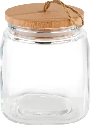 Obrázok produktu pre APS Woody Skladovacia sklenena nádoba, výška: 170 mm, dĺžka: 140 mm, šírka: 140 mm
