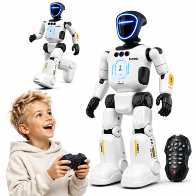 Zdjęcie produktu dla Interaktywny Robot dla Dzieci Sterowany Pilotem – Edukacyjna Zabawka z LED i Tańcem