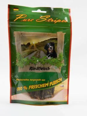 Image de Wallitzer Pure Stripes Bande à mâcher au canard pour chiens 150g
