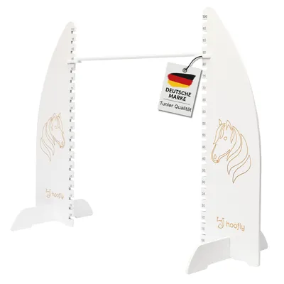 Image de Hoofly Hobby Horse : obstacle réglable en hauteur jusqu'à 100 cm – Haie de concours pour enfants et adolescents, accessoires professionnels pour Hobby Horse, parcours pour chevaux à bascule