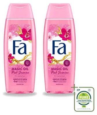 Produktbild von 2 x Fa Douchegel Magic Oil Pink Jasmine - 250 ml - Großpackung - 2 Stücke