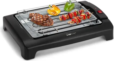 Produktbild von Stolný gril Clatronic® | ideálny na balkón a do kuchyne | elektrický gril s krytom Cool Touch | odnímateľný grilovací rošt | 2000 W | BQ 2977 N