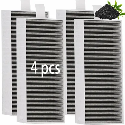 Obrázek produktu pro Odsávací filtr s aktivním uhlím, 4 kusy, rozměry 195x75x35 mm, kompatibilní s modely Siemens HZ9VRCR0, Bosch HEZ9VRUD0, Neff Z821VR0, Gaggenau CA282111