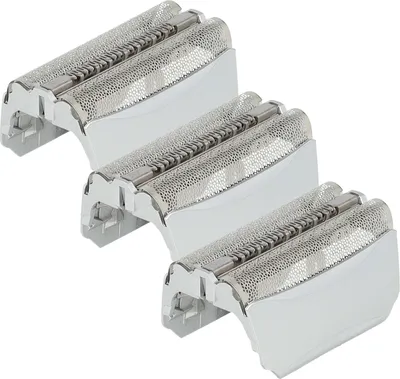Produktbild von vhbw 3x Doppelscherfolie kompatibel mit Braun 8585, 8590, 8377 (Typ 5751), 8581, 8583, 8588, 8374, 590CC, 8385, 590-4 Elektrorasierer + Rahmen, silber