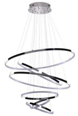 Produktbild von AZzardo LED-Pendelleuchte Wheel 6 Long Dimm Chrome AZ2990 140W 8400lm 3000K IP20 85cm dimmbar