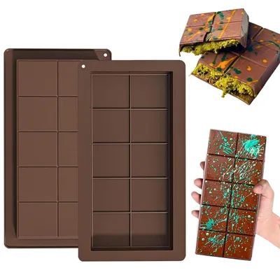 Image de Moules en silicone pour chocolat, modèle Dubaï, lot de 2, antiadhésifs, pour chocolats et confiseries