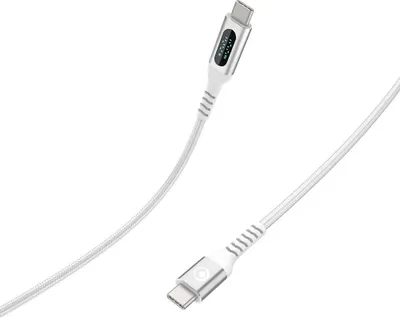 Obrázok produktu pre Opletený kábel s C/C stienením, 1,2 m, 5 A/100 W, biely, recyklovaný