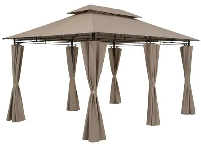 Immagine prodotto di Casaria Gazebo Topas Padiglione 3x4m in Metallo Resistente Idrorepellente con Pannelli Laterali Tendone da Giardino Feste