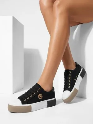Produktbild von Schwarze Damen-Aurelio-Canvas-Sneaker, Größe 39