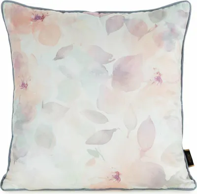 Image de EUROFIRANY | Taie d'oreiller - 45 x 45 cm - Housse de coussin avec motif à fleurs - Velvet