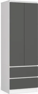 Image de Akord Armoire Star Blanc/Gris Graphite 60X51X180