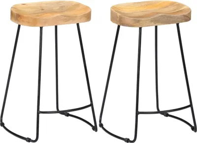 Produktbild von Gavin Barhocker 2 Stk. Massivholz Mango