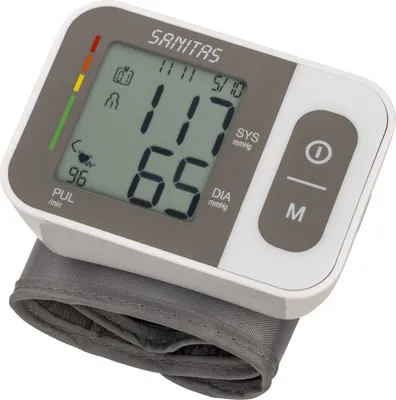 Obrázok produktu pre Sanitas SBC 15, Zápästie, Automatické, Šedá, Biela, LCD, 2 používateľ / -ov, 14 - 19,5 cm