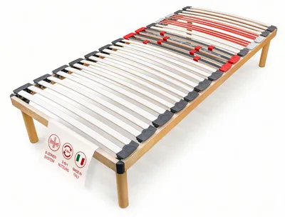 Produktbild von Hochwertiges Bettgestell DORADO 100x200 cm Massivholz Buche mit Lattenrost