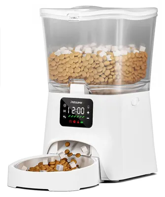 Produktbild von Futterautomat Katze,3L Katzenfutter Automat mit Programmierbarem Timer 1-6 Mahlz