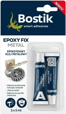 Produktbild von 2K Epoxidkleber Metall, 2 x 5 ml, Flüssigmetall-Reparaturkleber, Grau