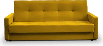 Produktbild von Schlafsofa - 212x92x89 cm - Gelb - Sofa mit Bettkasten - Farben zur Auswahl - Abriebfestes Material - Couch Gästebett - 2-Sitzer Sofa