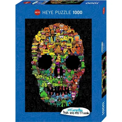 Produktbild von HEYE Puzzle Pens are my Friends: Doodle Skull 1000 Teile
