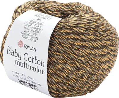 Produktbild von Yarn Art Baby Baumwolle Multicolor 5219 Green Brown Strickgarn