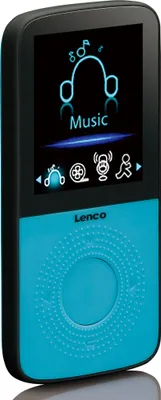 Produktbild von Lenco PODO-153BU - Sport MP3-Player mit Schrittzähler und Sport-Ohrenstöpseln und Armband - Blau