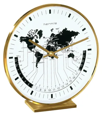 Immagine prodotto di Orologio da tavolo in ottone con movimento al quarzo - Hermle Modello: 22704-002100