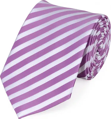 Produktbild von Fabio Farini - 1 Stück Herren Krawatte Rosa - verschiedene Rosa Männer Schlips in 8cm Breit (8cm), Helllila Weiß - Wild Grape/White
