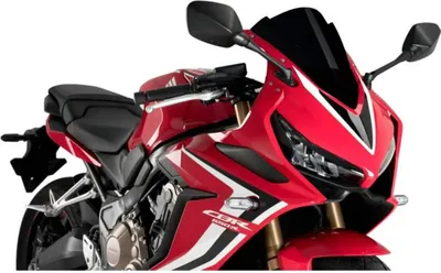 Image de PUIG z-racing écran noir 335x285mm ABE approuvé pour Honda