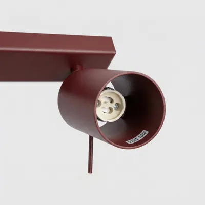 Immagine prodotto di Plafoniera RING 4L bordeaux 4xGU10 10W in acciaio 16x6x80 cm Sollux Lighting