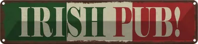 Produktbild von vianmo Blechschild 10x46 cm Irish Pub Kneipe Alkohol