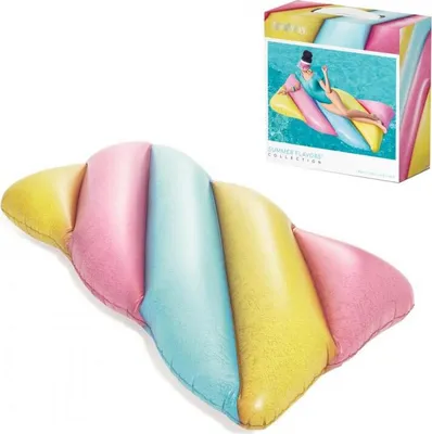 Produktbild von Bestway, Luftmatratze, 190 x 105 cm, Bequem, Langlebig, Vinyl, Blau, Pink, Gelb, für Wasser- & Freizeit, 90 kg, 1 Erwachsener