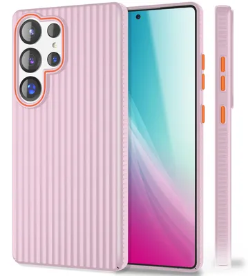 Zdjęcie produktu dla Etui ochronne NALIA z matowym wykończeniem dla Samsung Galaxy S25 Ultra – zapobiega pozostawaniu odcisków palców i zapewnia pewny chwyt – seria NOVA (wzór falisty) – marka z Berlina – pudrowy róż