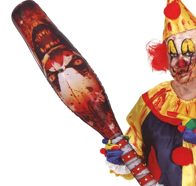 Imagen del producto de Accesorios para disfraz de payaso terrorífico, accesorio espeluznante, Halloween, máscara inflable de payaso para carnaval, fiesta de disfraces, casa del terror. Color: Multicolor